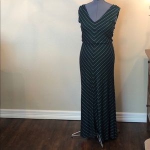 Banana Republic green and blue maxi dress